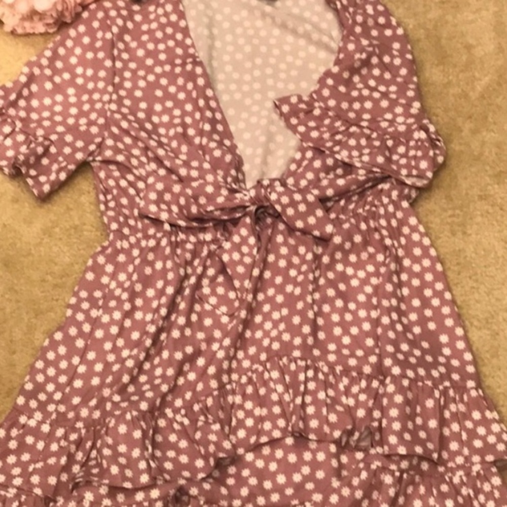 Pink Flowered Summer Dress